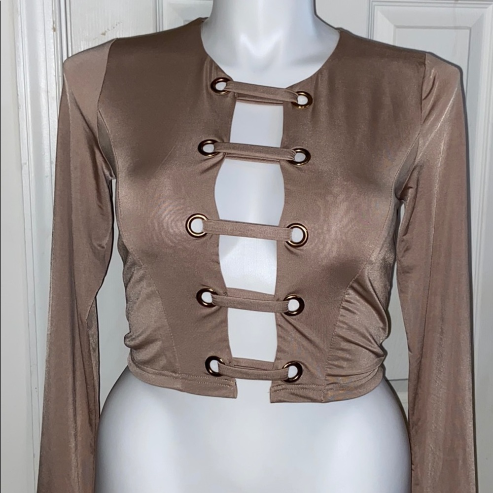 Tan crop top